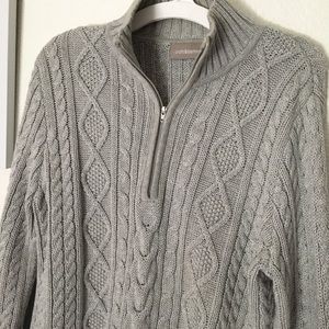 Croft & Barrow Gray Cable Knit Sweater